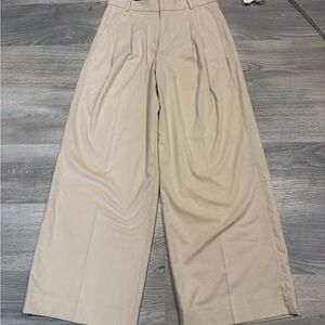 Banana Republic Cream High Rise Wide-Leg Pants